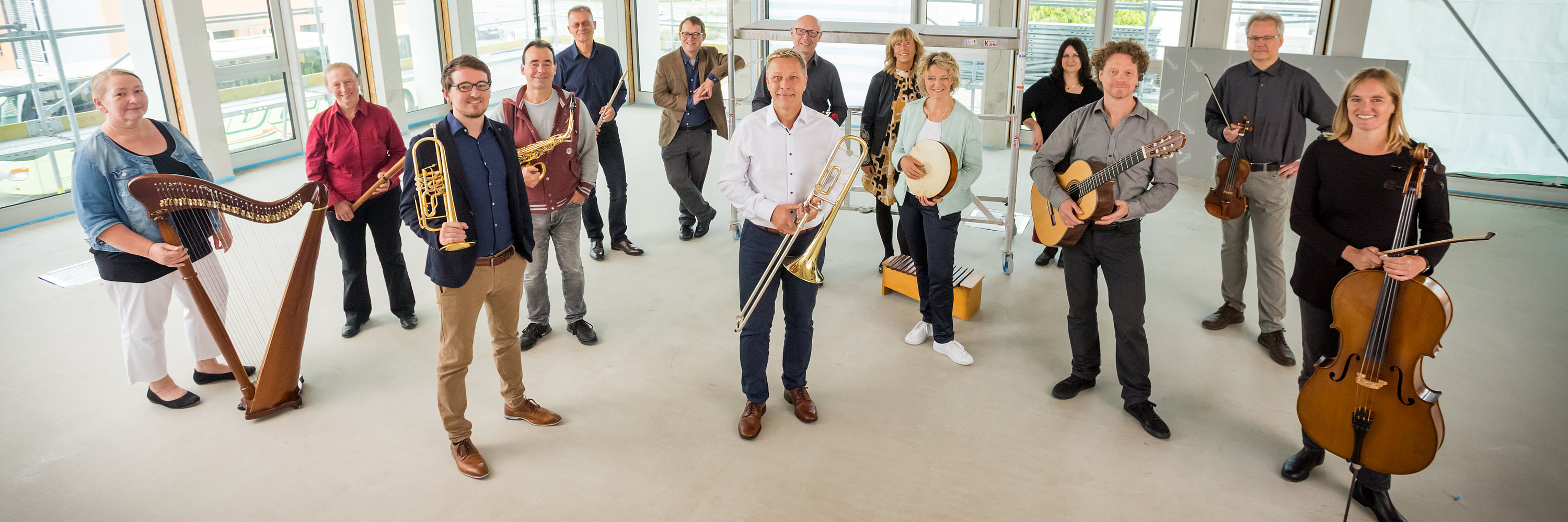 Lehrer der Musikschule. Foto: Philipp Röger für die Stadt Günzburg